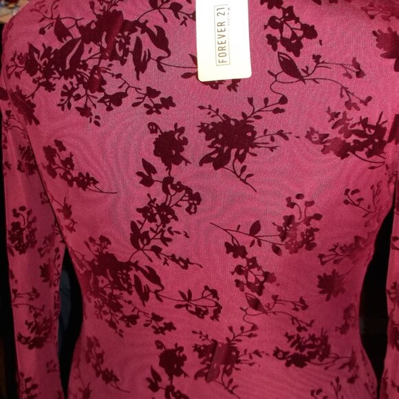 Forever 21 Burgundy Dress - Picture 3 of 7